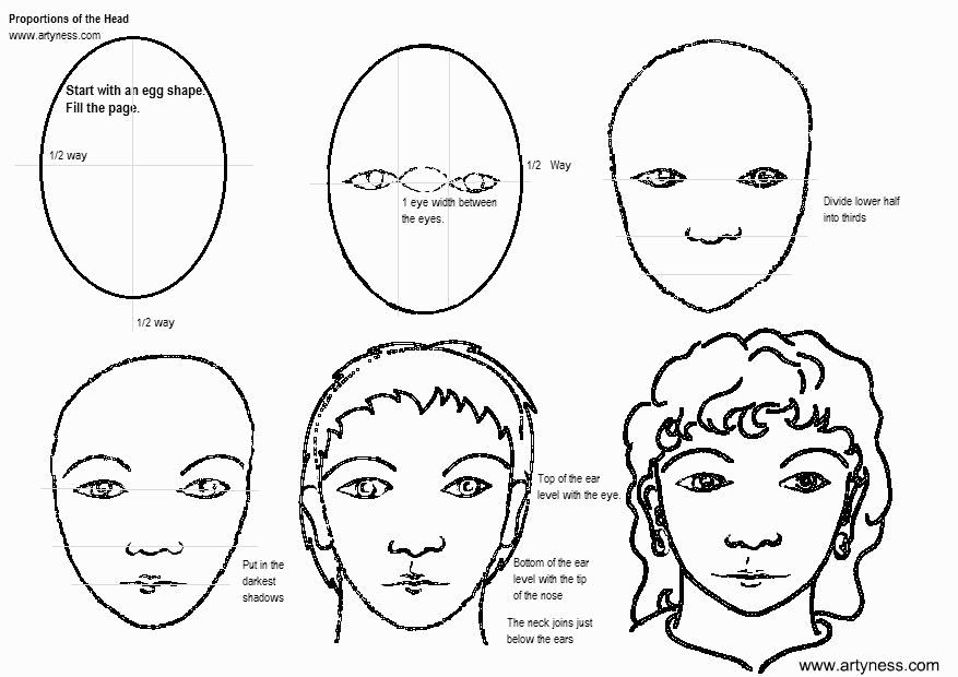 877x620 how to draw an angel face worksheet crafting - Angel Face Drawing