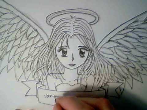 480x360 How To Draw A Manga Angel - Angel Face Drawing