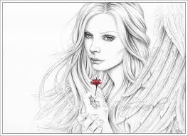 264x191 Image Result For Female Angel Face Pictures Cars Portrait Art - Angel Face Drawing