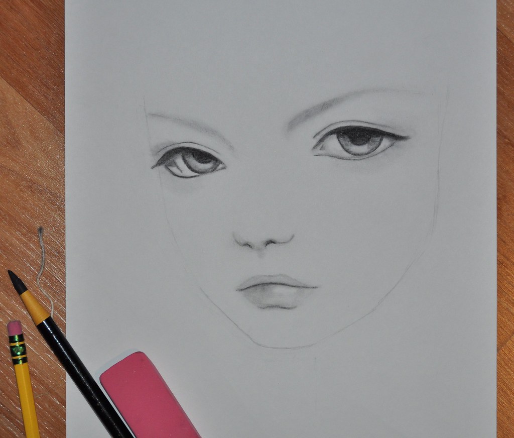 1024x872 a pretty angel face drawing carrie wendt - Angel Face Drawing