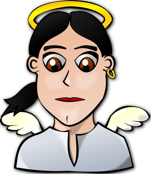 516x596 Angel Face Cartoon Clip Art Free Vector In Open Office Drawing - Angel Face Drawing