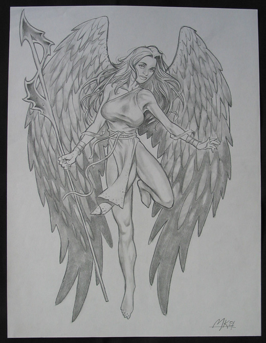 520x670 Heavenly Drawing Female Angel For Free Download - Angel Girl Drawin...