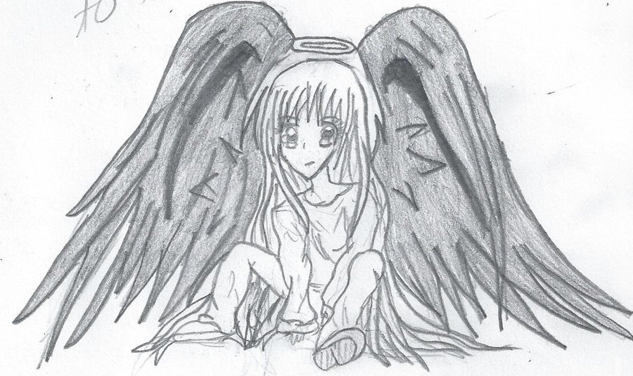 900x535 Angel Girl Amazing Drawing Drawing Skill - Angel Girl Drawing