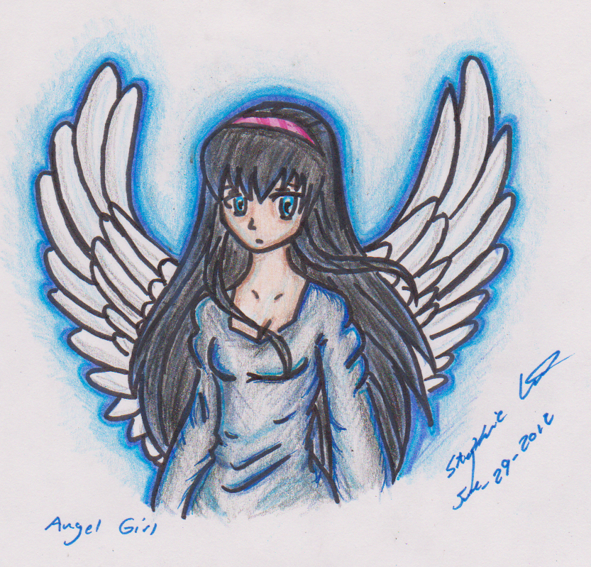 833x799 Angel Girl Art Drawing Skill - Angel Girl Drawing