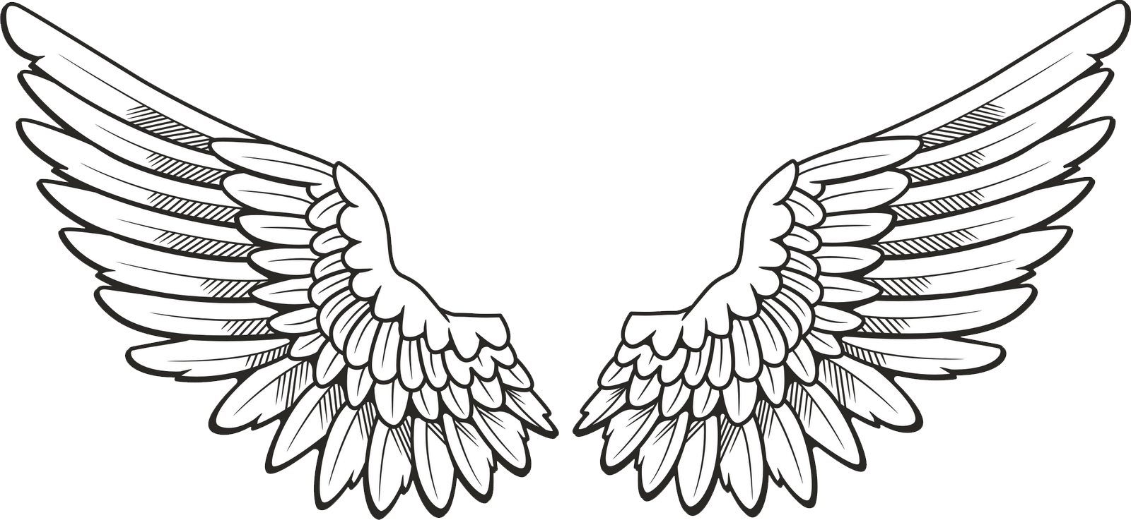 1600x737 angel halo wings png free download - Angel Halo Drawing