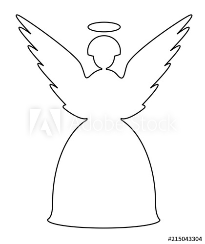 Angel Line Drawing at PaintingValley.com | Explore collection of Angel ...