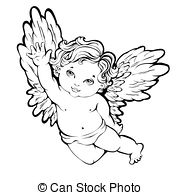 180x195 Huge Collection Of 'angel Line Drawing' Download More Than - Angel Line Drawing