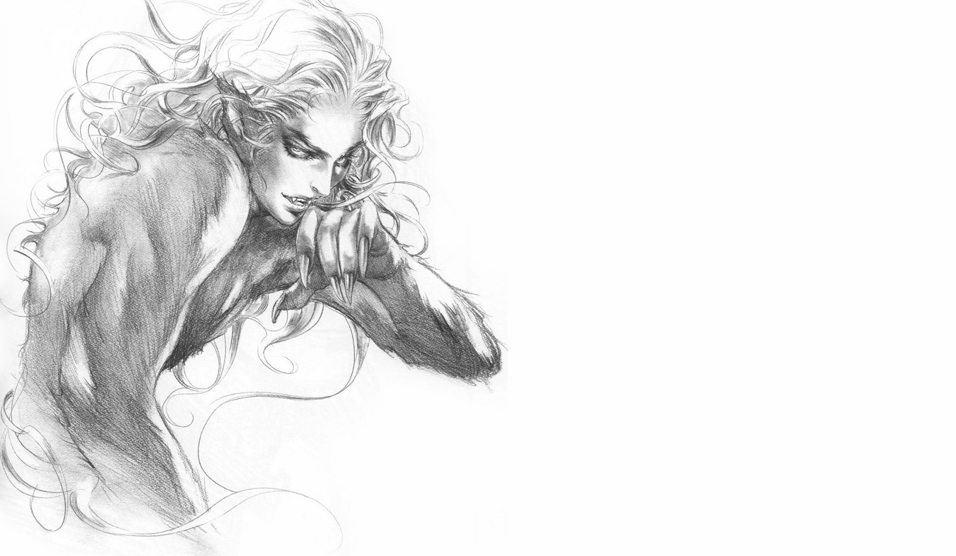 1920x1116 wallpaper illustration, anime, angel, line art, joint, art - Angel Line Drawing