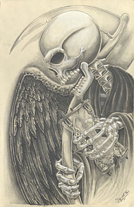 195x300 Angel Of Death Drawings Fine Art America - Angel Of Death Drawing