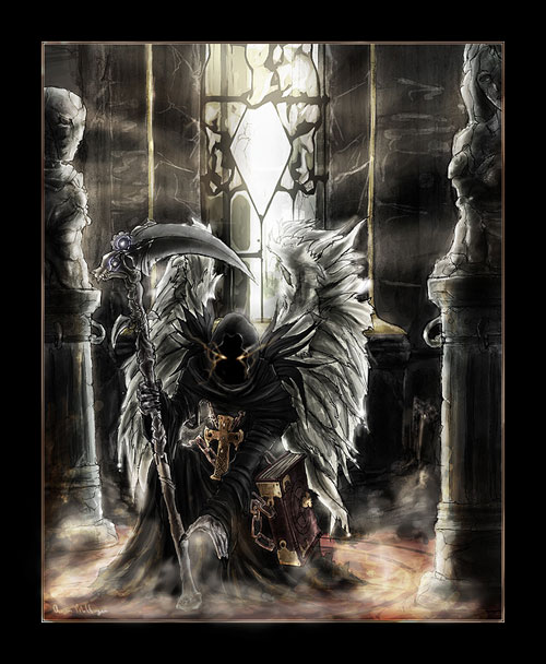 500x608 Angel Drawings Illustrations And Sketches - Angel Of Death Drawing