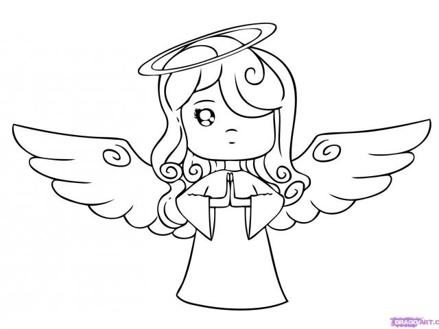 Angel Outline Drawing at PaintingValley.com | Explore collection of ...