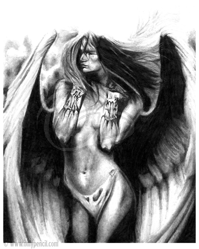 400x500 Angel - Angel Pencil Drawings
