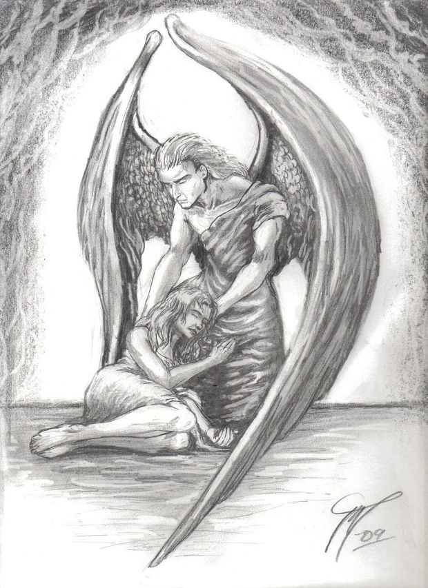 620x853 Angel Drawings, Art Ideas Design Trends - Angel Pencil Drawings