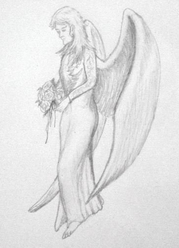 364x504 Pencil Drawings Of Angels - Angel Pencil Drawings