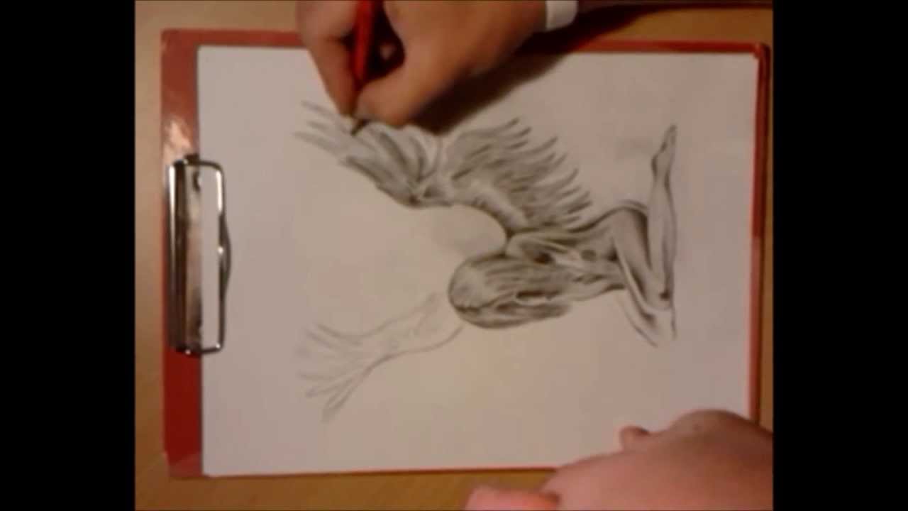 1280x720 Speed Drawing - Angel Pencil Drawings