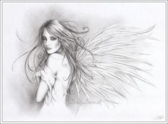 236x175 Best Angel Drawings Images Angel Drawing, Pencil Drawings - Angel Pencil Drawings
