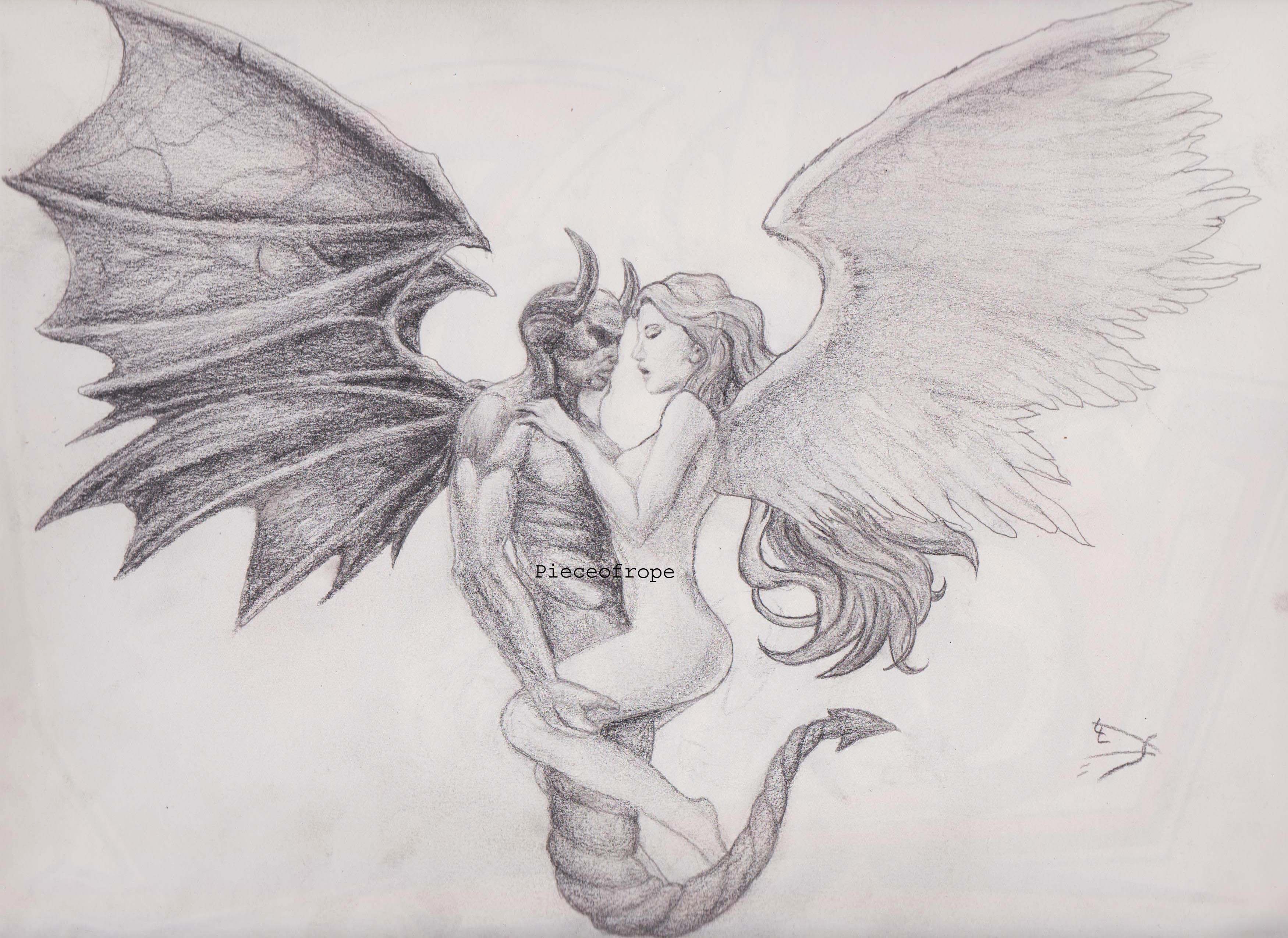 3501x2550 Demon Angel Drawing - Angel Pictures Drawing