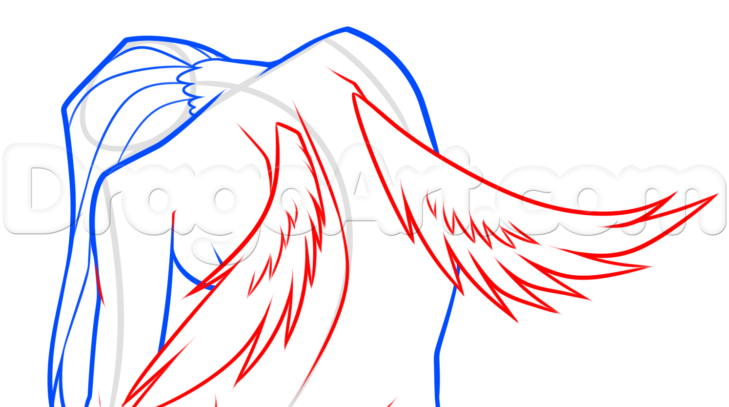1494x834 drawing a fallen angel, step - Angel Pictures Drawing