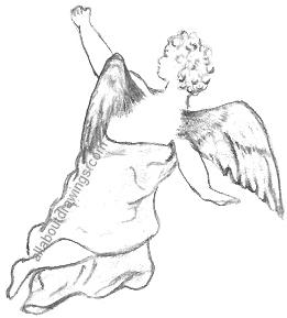 261x289 mystical drawings of angels - Angel Pictures Drawing