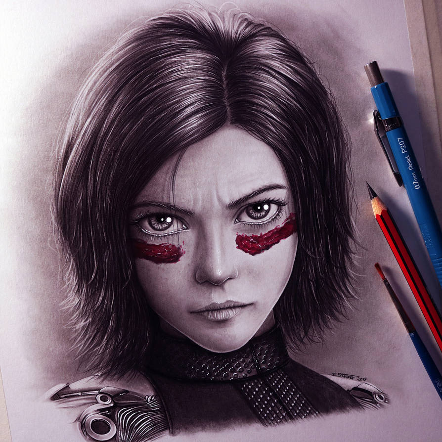 894x894 Alita Battle Angel Drawing - Angel Pictures Drawing