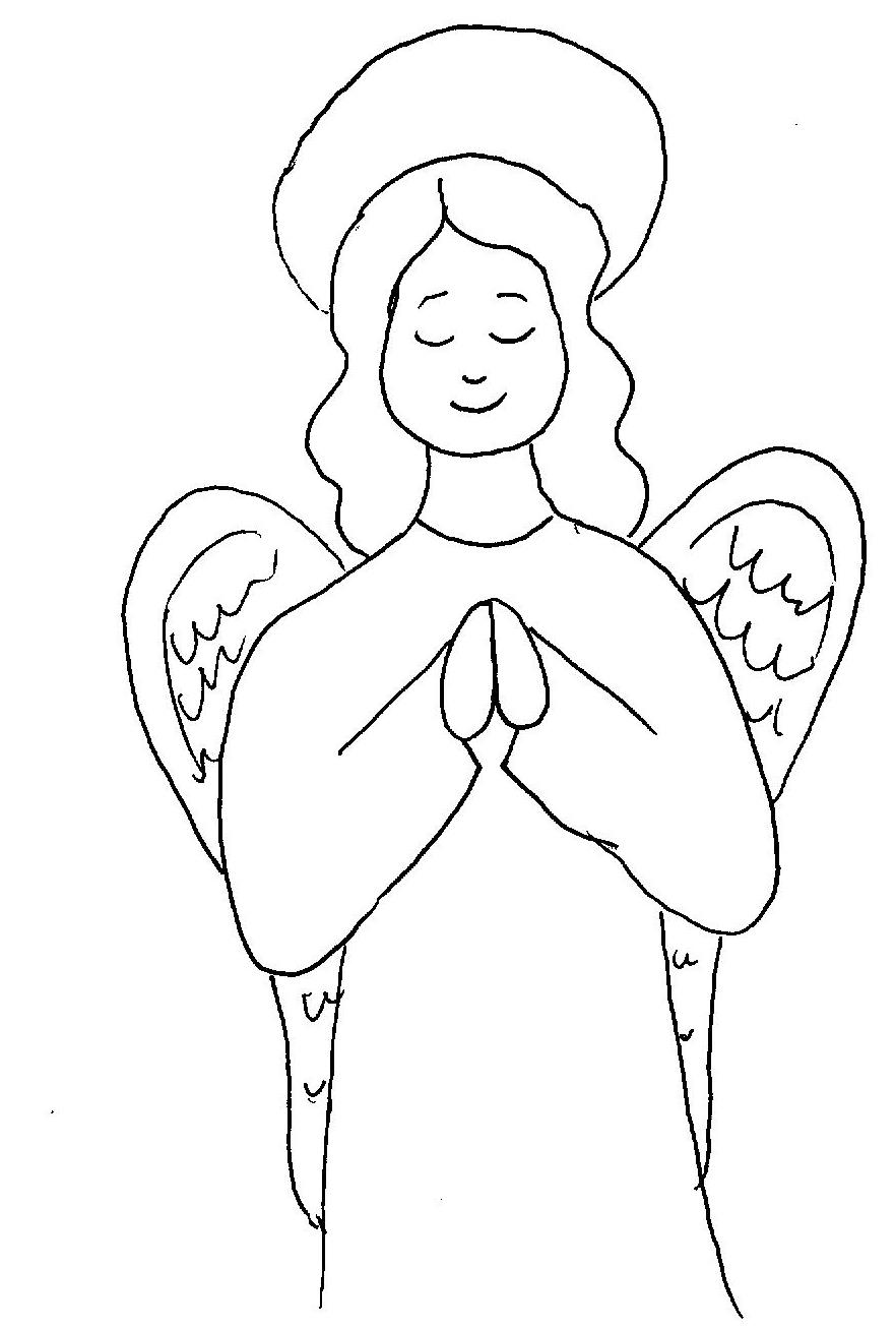 882x1307 Draw A Simple Angel Art Class Ideas - Angel Simple Drawing