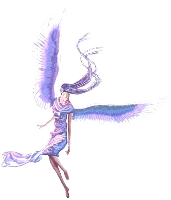 550x640 Drawing An Angel Angelfish Images Scubagirl - Angel Simple Drawing