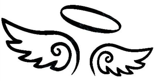 600x315 Simple Angel Wings Drawing Free Download Clip Art - Angel Simple Drawing