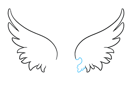 450x300 ankh drawing angel wing huge freebie! download for powerpoint - Angel Simple Drawing