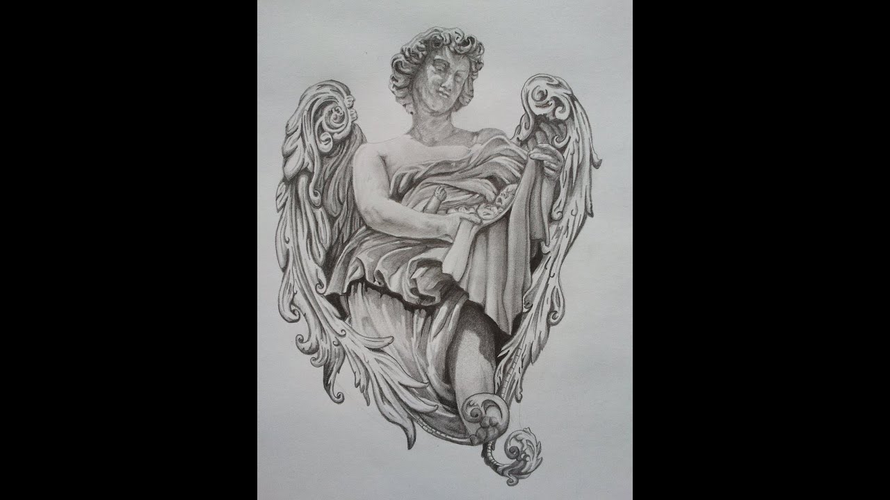 Angel Tattoo Drawings at PaintingValley.com | Explore collection of ...