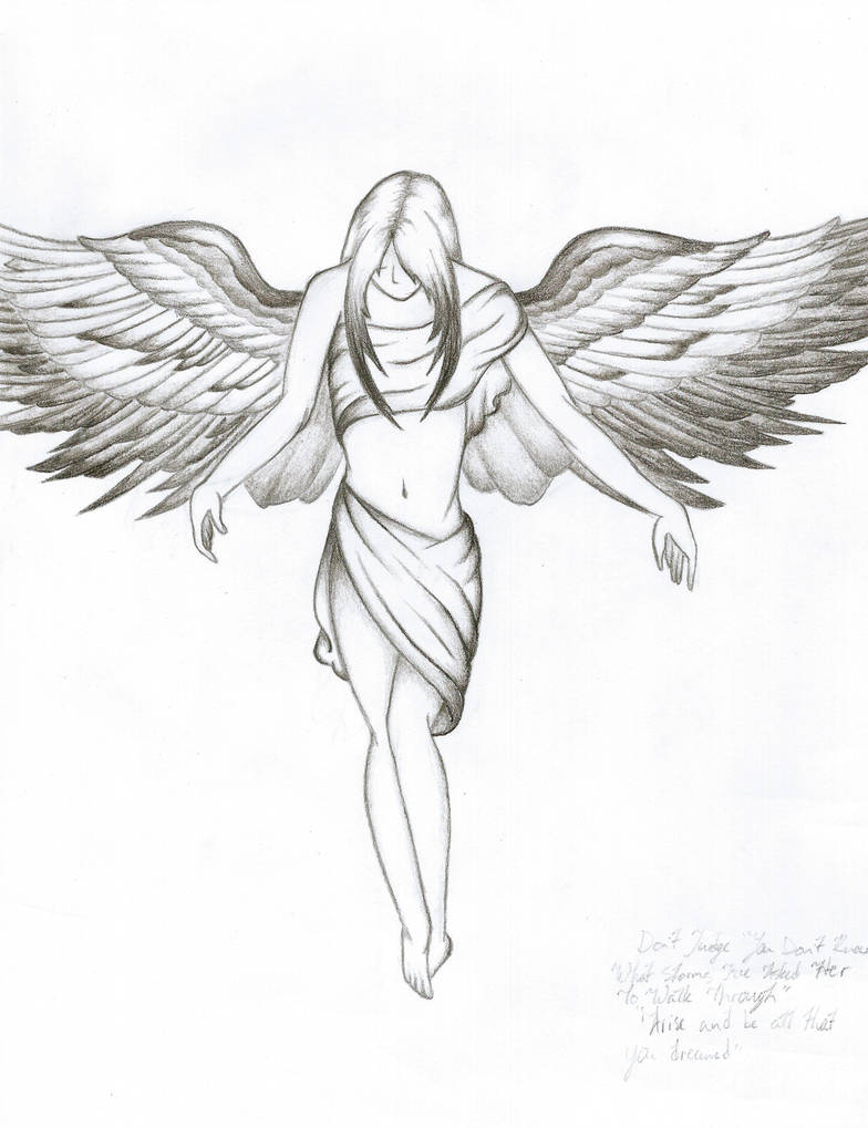 784x1019 Angel Tattoo Sketch - Angel Tattoo Drawings