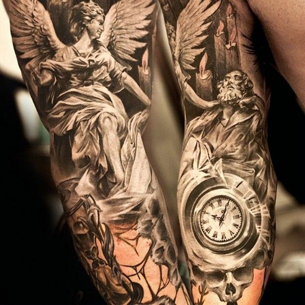 600x600 Best Angel Tattoo Designs That Will Make You Fall In Love - Angel Tattoo Drawings