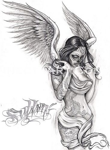 90+ Free Download Tattoo Art Angel HD Tattoo