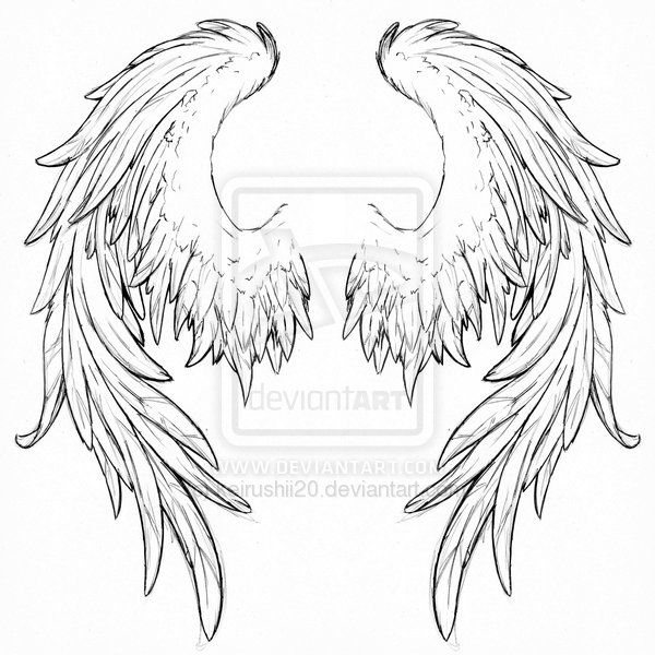 600x600 Angel Wings Drawing - Angel Wings Drawing