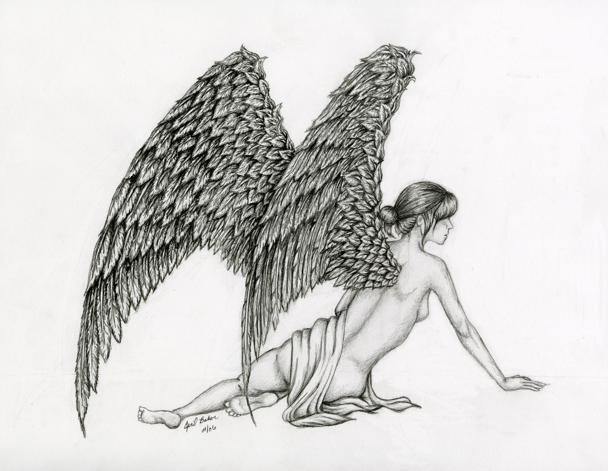 2009x1555 Pencil Drawings Angel Wings Drawings In Pencil - Angel Wings Drawing