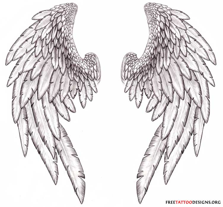 Angel Wings Drawing Outline at Explore collection