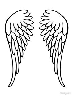 236x314 Printable Patterns - Angel Wings Drawing Outline