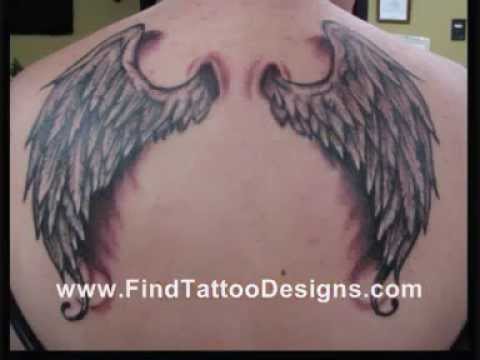 480x360 Tattoo Designs - Angel Wings Tattoo Drawings