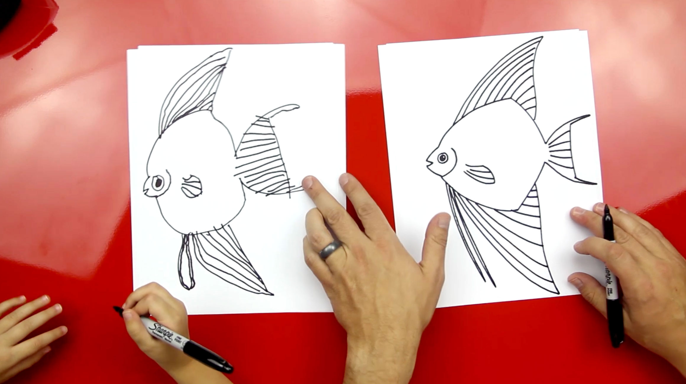 2320x1300 How To Draw An Angelfish - Angelfish Drawing