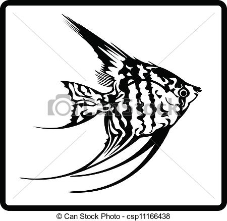 450x438 Angel Fish Outlines Of An Angel Fish - Angelfish Drawing