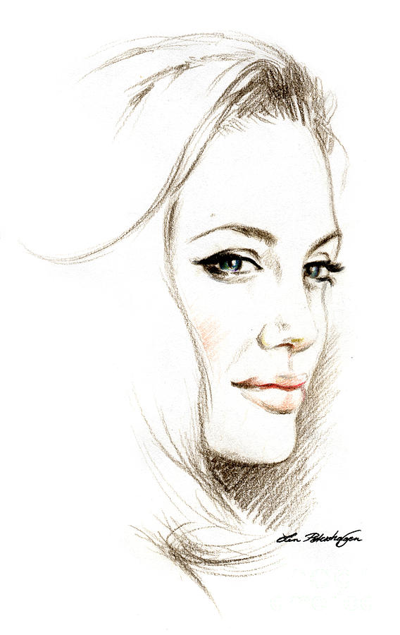 568x900 Angelina Jolie Drawing - Angelina Jolie Drawing