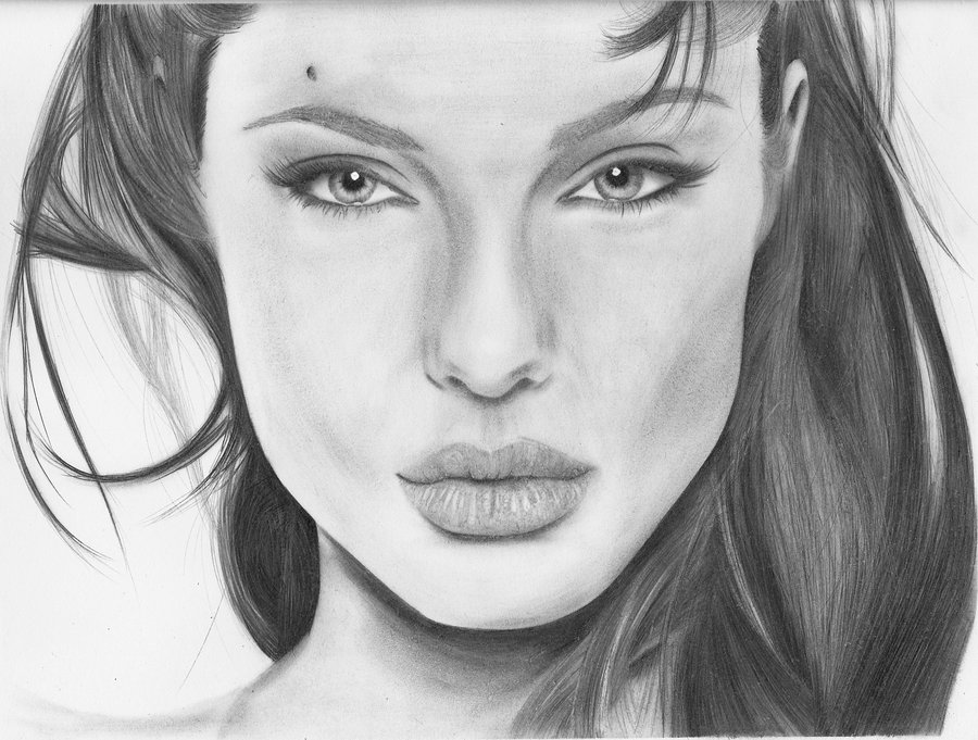 Angelina Jolie Drawing at PaintingValley.com | Explore collection of ...