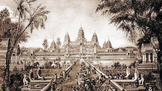 550x311 Drawing Of Angkor Wat - Angkor Wat Drawing