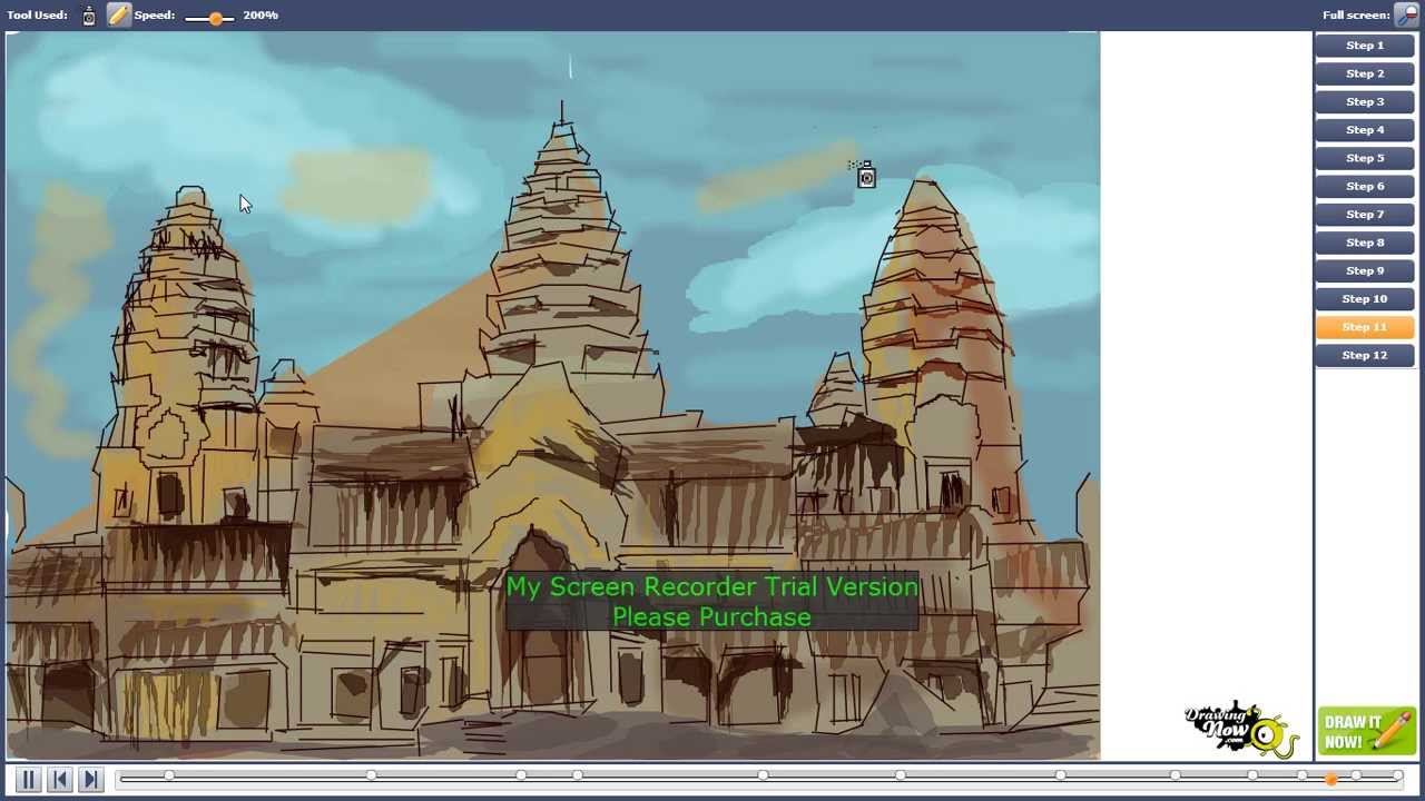 1280x720 How To Draw Angkor Wat !!! - Angkor Wat Drawing