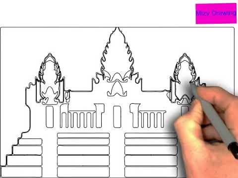 480x360 How To Draw Angkor Wat - Angkor Wat Drawing