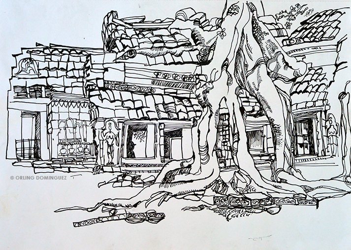 713x507 temples of angkor wat, cambodia urban sketchers - Angkor Wat Drawing