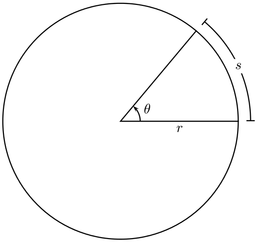 531x497 drawing a circle with an angle using tikz - Angle Drawing