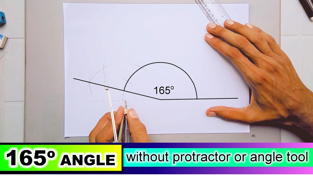 1280x720 how to draw degree angle without protractor or angle tool - Angle Drawing