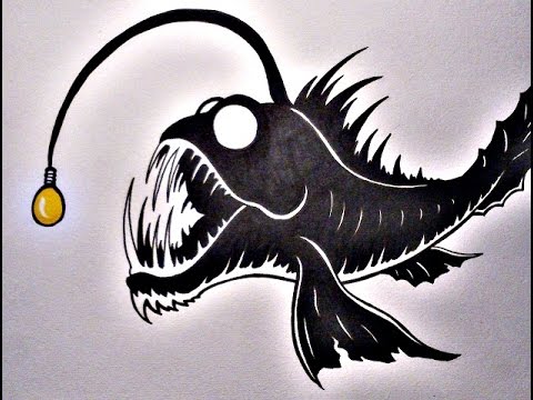 480x360 how to draw an anglerfish - Angler Fish Drawing