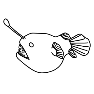 300x300 how to draw an anglerfish - Angler Fish Drawing