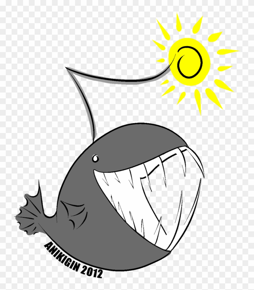 880x1003 graphic black and white download anglerfish drawing - Anglerfish Drawing